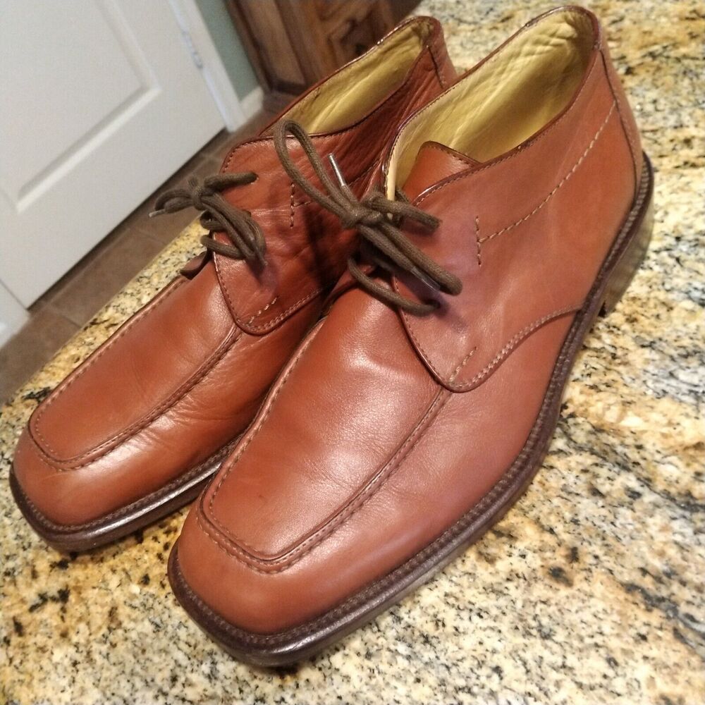 Nardi Brown Leather Derby Dress Shoes Lace Up Square Toe Made Italy Men 44 US 11